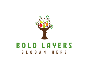 Tree Fruit Basket logo design