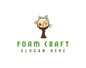 Tree Fruit Basket logo design