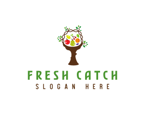 Tree Fruit Basket logo design