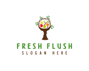 Tree Fruit Basket logo design