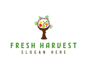 Tree Fruit Basket logo design