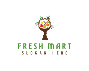 Tree Fruit Basket logo design