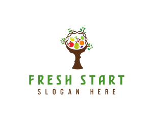 Tree Fruit Basket logo design