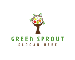 Tree Fruit Basket logo design