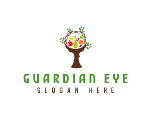 Tree Fruit Basket logo design