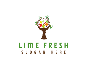 Tree Fruit Basket logo design