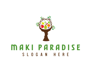 Tree Fruit Basket logo design