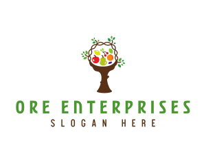 Tree Fruit Basket logo design