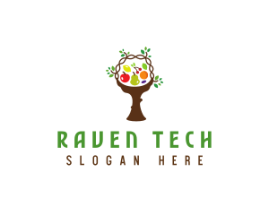 Tree Fruit Basket logo design