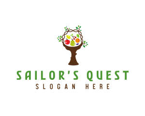 Tree Fruit Basket logo design