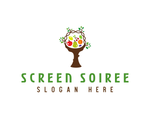 Tree Fruit Basket logo design