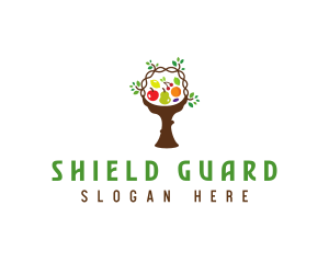 Tree Fruit Basket logo design