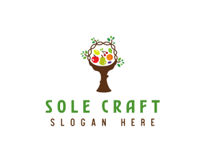 Tree Fruit Basket logo design