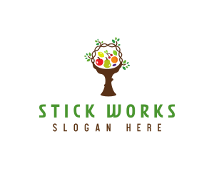 Tree Fruit Basket logo design