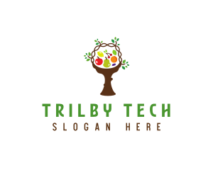 Tree Fruit Basket logo design