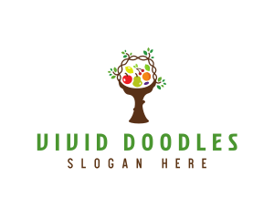 Tree Fruit Basket logo design