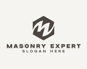 Hexagon Business Letter M logo design