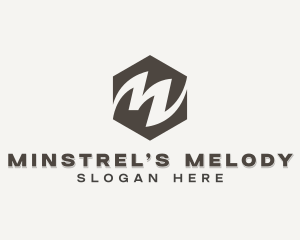 Hexagon Business Letter M logo design