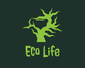 Green Strange Tree  logo design