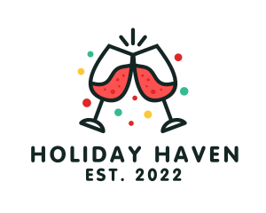 Holiday Celebration Drink  logo design