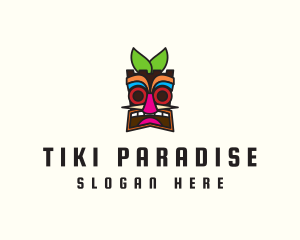 Tribal Tiki Mask logo