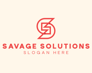 Construction Firm Letter S logo design