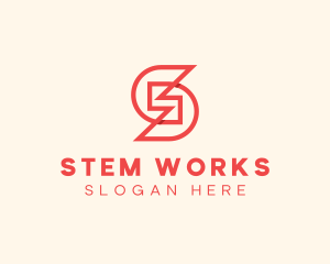 Construction Firm Letter S logo design