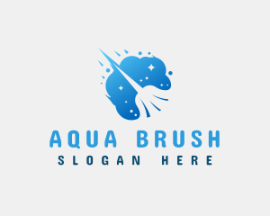 Mop Cleaning Housekeeping logo design