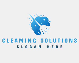 Mop Cleaning Housekeeping logo design