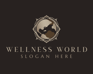 World Globe Map logo design