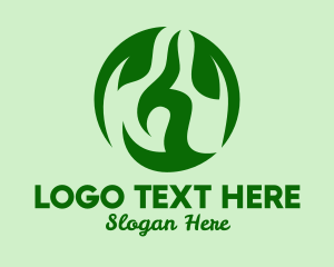 Organic Leaves Sphere  logo