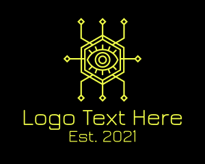 Yellow Cyberspace Eye  logo