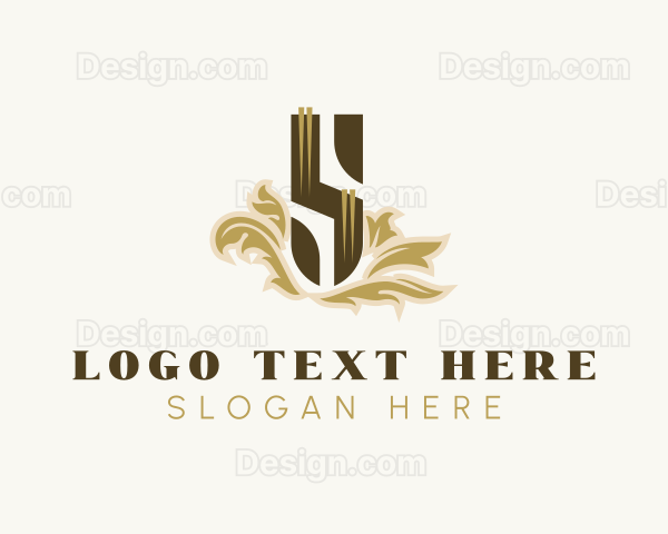 Victorian Ornamental Letter S Logo