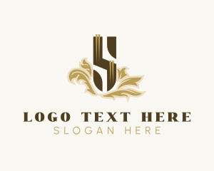 Victorian Ornamental Letter S logo