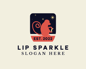 Monkey Animal Sparkles logo design