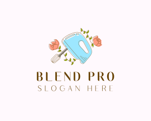 Baking Hand Mixer Flower logo design