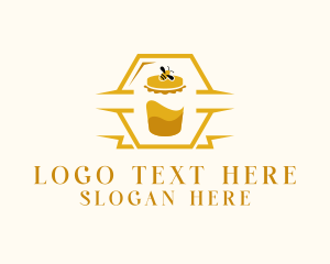Syrup - Golden Honey Bee logo design