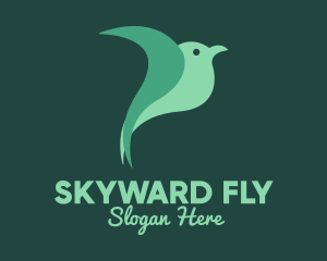 Green Bird Flying logo