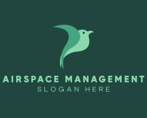 Green Bird Flying logo