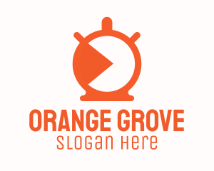 Orange Stopwatch Timer logo design