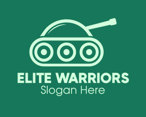 Green Military Tank logo design