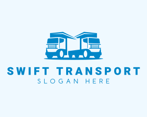 Delivery Truck Transportation logo design