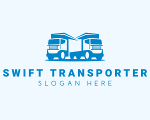 Delivery Truck Transportation logo design