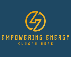 Gold Lightning Energy logo design