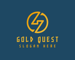 Gold Lightning Energy logo design