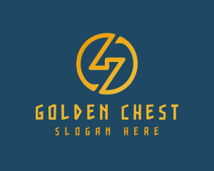 Gold Lightning Energy logo design