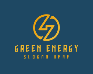 Gold Lightning Energy logo design