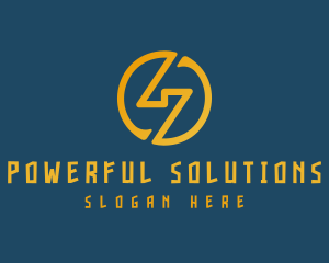 Gold Lightning Energy logo design