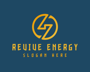 Gold Lightning Energy logo design