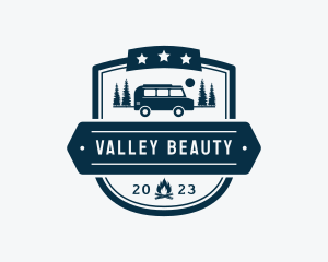 Outdoor Travel Van Shield logo design